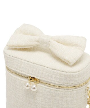 Maison de FLEUR ツイードキューブショルダーバッグ Ivory