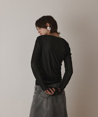 GRACE CONTINENTAL レイヤードカットトップ ブラック