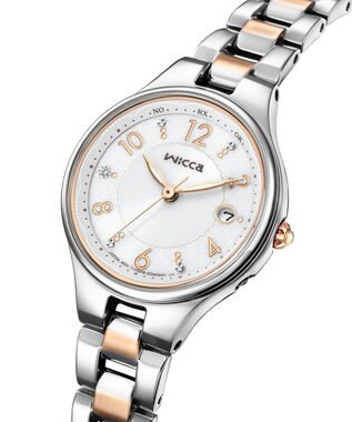 CITIZEN 【少し大きめ28mm】抜け感と透明感のあるソーラーテック電波時計 シルバー