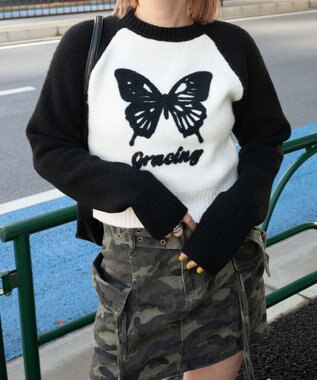 WEGO フラッフィーラグランちびニット ホワイト