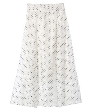 Green Parks AnriettMusee ドットフレアーロングスカート Off White