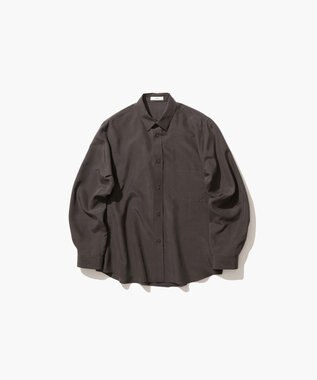 ATON SILK SUEDE | ボタンダウンシャツ CHARCOAL GRAY
