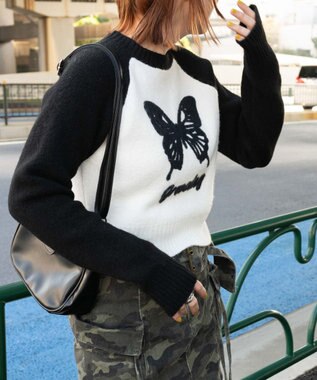 WEGO フラッフィーラグランちびニット ホワイト