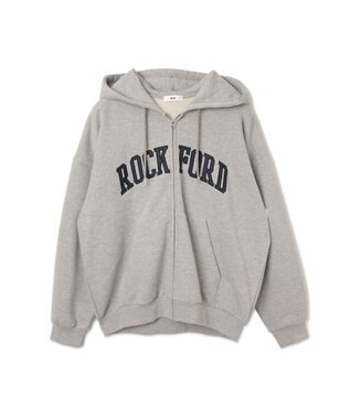 WEGO ワッペンロゴジップパーカー 杢グレー