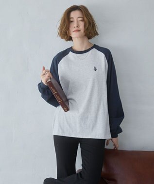 WEGO 【大好評により再入荷！】USPOLOだぼそでカラーロンT