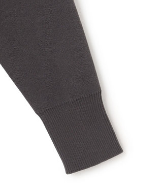 ICB L 【先行予約】 コットンポリエステルスムース カーディガン チャコール