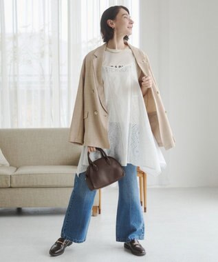 WEGO 【ANGIE VINTAGE】リネンライクジャケット ベージュ