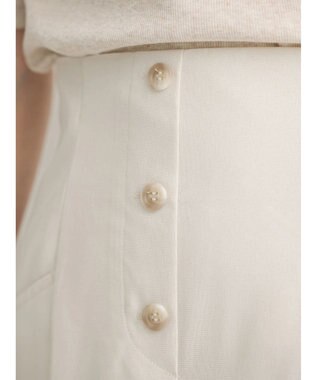 earth music&ecology フロントボタンマーメイドスカート Ivory