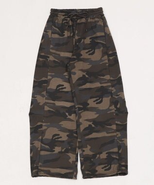 WEGO 【ウエストゴム/SMLサイズ展開】カーブデザインスウェットパンツ 柄1