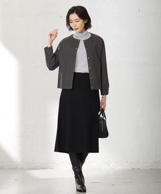 J.PRESS LADIES ミラノリブ カーディガン グレー系