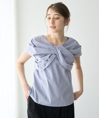YECCA VECCA リボンデザインブラウス Blue