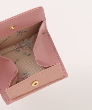 style code 【MERCURYDUO/マーキュリーデュオ】メタリッククラック調型押し　三つ折りミニ財布 ピンク