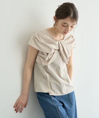 YECCA VECCA リボンデザインブラウス Beige