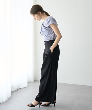 YECCA VECCA リボンデザインブラウス Blue