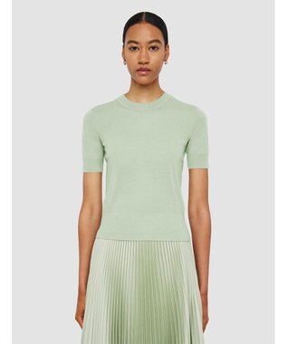 【洗える】キャッシュエアー　ショートスリーブニット