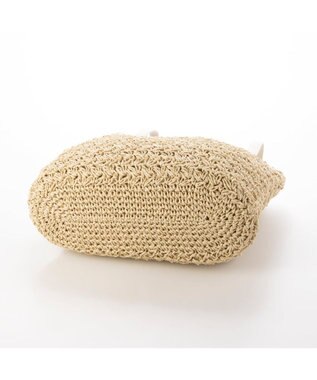 UNBILLION カシュカシュ cachecache / ベルトハンドル柄編トート ベージュ