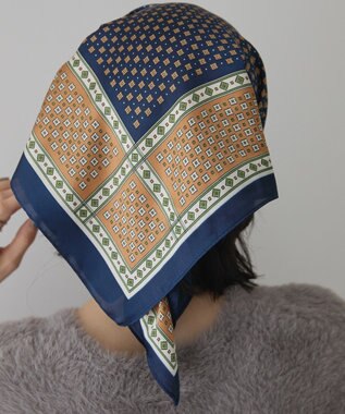 AMERICAN HOLIC 小紋柄アソートスカーフ Navy