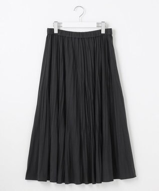 J.PRESS LADIES 【洗える】パウダリージャージー ランダムプリーツ スカート ブラック系