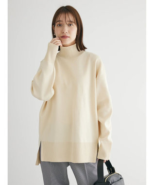 Green Parks かるい　ニットチュニック Off White