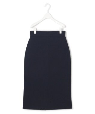 ICB 【洗える】 クロスコンビ ニットスカート ネイビー系
