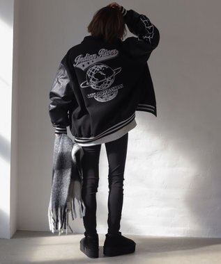 WEGO 【25年秋冬新作/ユニセックス着用ITEM/SMLサイズ展開】メルトンワッペンスタジャン ブラックその他