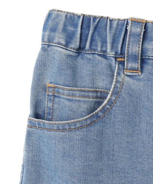 UNFILO 【110-150cm】カーブワイドデニム ミッドブルー