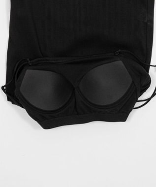 WEGO 【カップ付き】なちゅ盛れ2WAYカップインキャミ ブラック