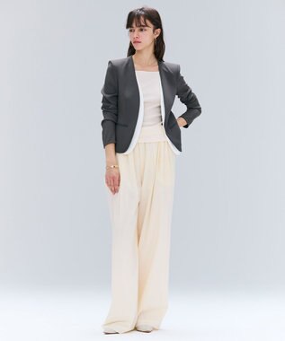 BEIGE， 【洗える/セットアップ対応】SPIGA / イージータックワイドパンツ Ecru