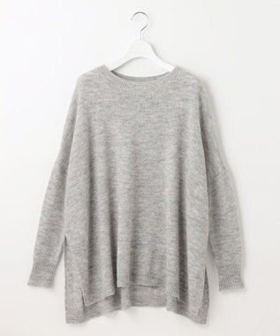 自由区 ポンチョニット ライトグレー系