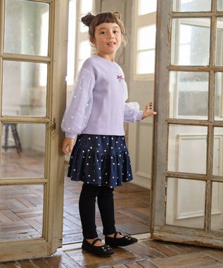 ANY KIDS 袖チュール トレーニャー ラベンダー