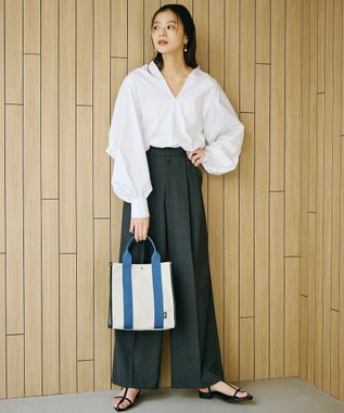 TOPKAPI 【Breath TOPKAPI】THE CANVAS ザ キャンバス スクエア ミニ トートバッグ ブルー