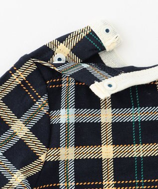 組曲 KIDS 【80-90cm】Check 半袖オーバーオール ネイビー系5