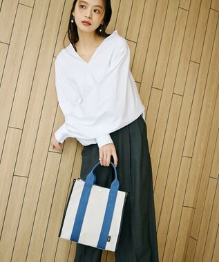 TOPKAPI 【Breath TOPKAPI】THE CANVAS ザ キャンバス スクエア ミニ トートバッグ ブルー