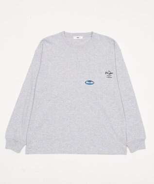 WEGO ポケット刺繍BIG　T（長袖） アッシュグレー