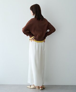 YECCA VECCA 2wayレイヤードクルーネックカーディガン Brown