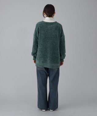 WEGO 【ユニセックス着用ITEM/MLサイズ展開】ベロアモールプルオーバー グリーン
