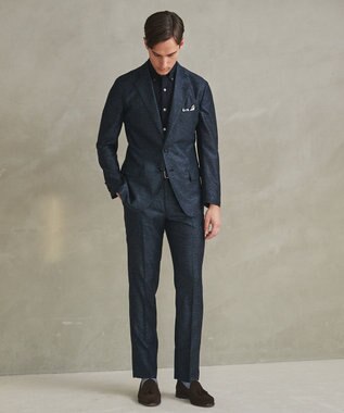 GOTAIRIKU 新素材セットアップ【通気性抜群/洗える/シワになりにくい】カラミプリントストレッチセットアップ ジャケット ネイビー系8