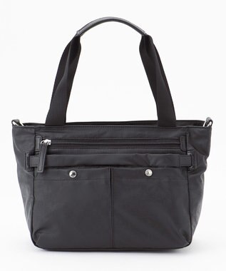 LA BAGAGERIE モノグラム　スクエアナイロントート ブラック