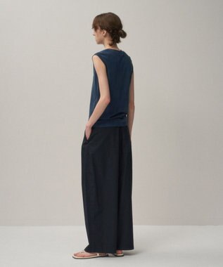 ATON HARD WASHED SUVIN | タンクトップ NAVY