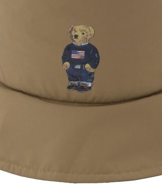MOONBAT POLO RALPH LAUREN レインハット FLAG BEAR 撥水 ポケッタブル キャメル