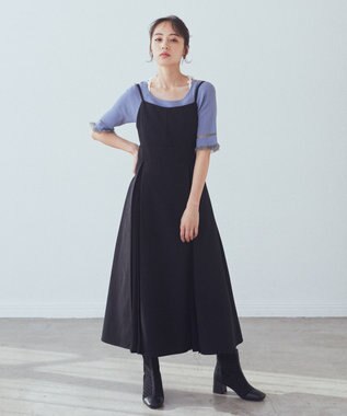 earth music&ecology プリーツジャンドレ Black