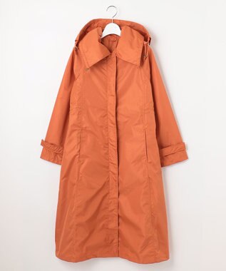 MOONBAT 【ロング丈】LIGNAGGIO ギャザーロングレインコート グレー