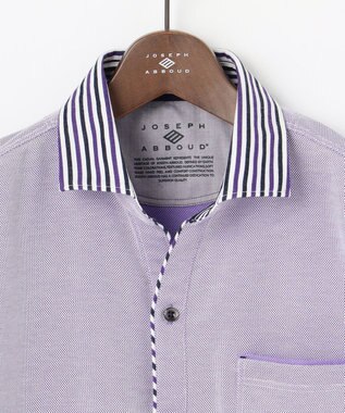 JOSEPH ABBOUD 【キングサイズ・オーガニックコットン】クールダディ ポロシャツ ライラック系