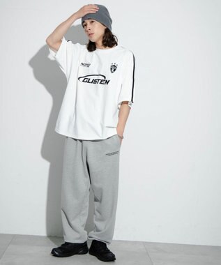 WEGO 【ユニセックス着用ITEM/MLサイズ展開】ゲームロゴスリーブラインT ホワイト