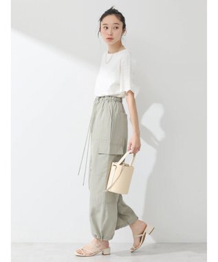 earth music&ecology チュールフリルプルオーバー Ivory