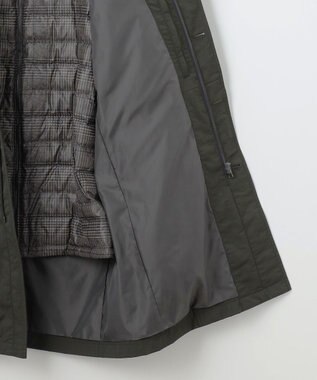 JOSEPH ABBOUD 【3WAY/撥水/INフード/ダウンライナー付】3ハイカウントツイル×パウダータフタ ダウン コート ダークブラウン系