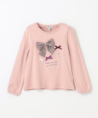 ANY KIDS リボンモチーフ Ｔシャツ ピンク