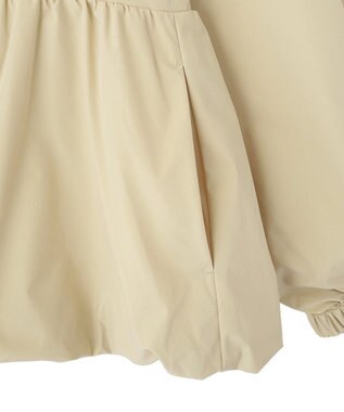 Green Parks ノーカラーペプラムブルゾン Beige