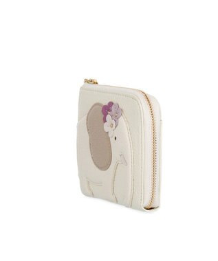 IBIZA アニマーダ　牛革　L字ファスナー財布（ゾウ） アイボリー