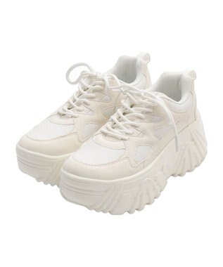 WEGO 【SMLサイズ展開】ボリュームスニーカー ホワイト